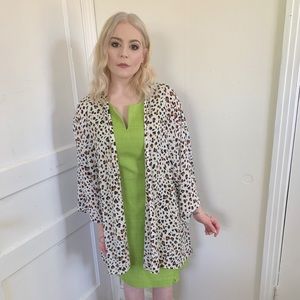 Leopard Flowing Open Cardigan